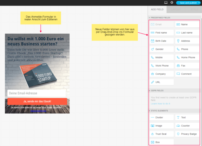 newsletter-marketing-anmeldeformular - WordPress Agentur UltraPress
